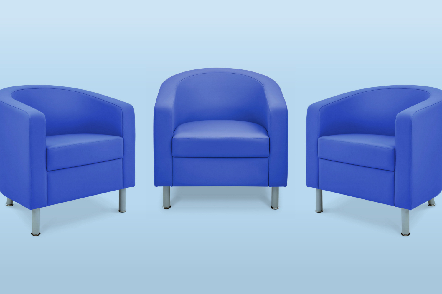 three Baltimore tub chairs for the level 1 waiting area at Bristol Eye Hospital