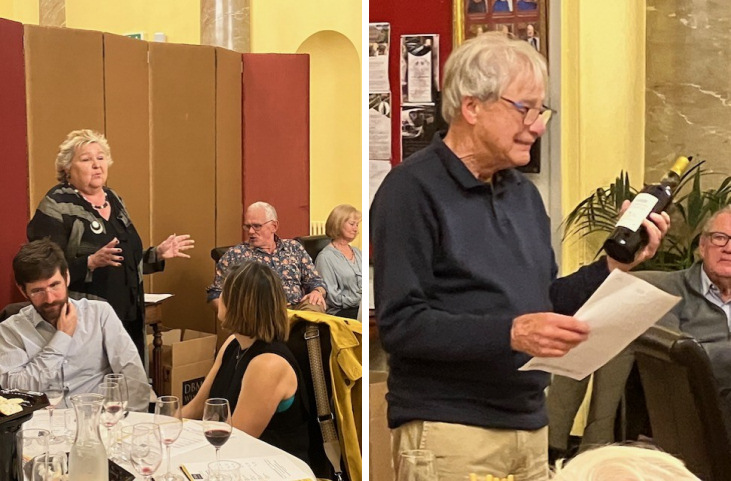 Kevin Abbey shakes hands with the auction winner